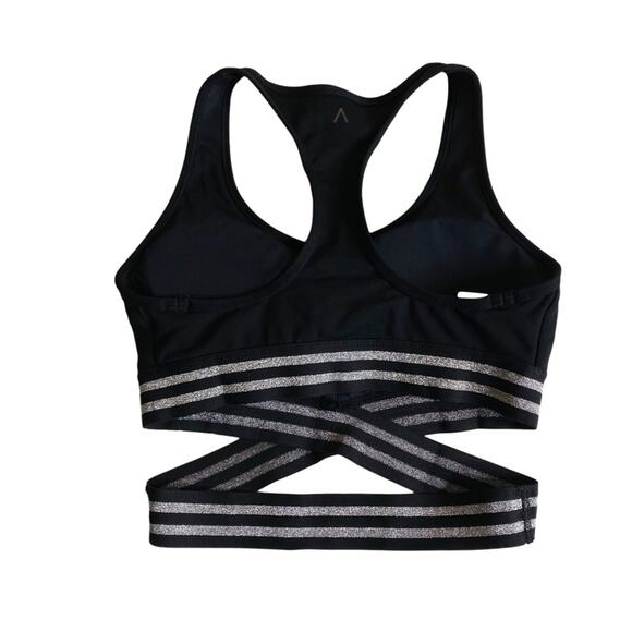 Lunair Australia Black Cross Front Athletic Padded Sports Bra Women’s Size Small - Picture 2 of 7
